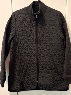 Ilse Jacobsen Black Quilted "Daisy" Pattern Jacket - NWOT